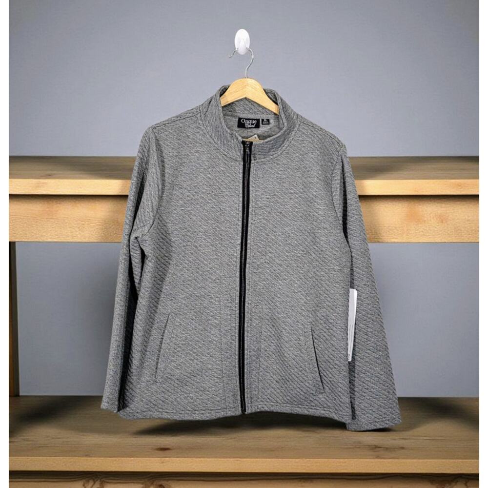 NWT Onque Casuals Gray Zip Up XL